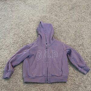GAP Kids Lavender fleece lined sweatshirt jacket Hoodie size small